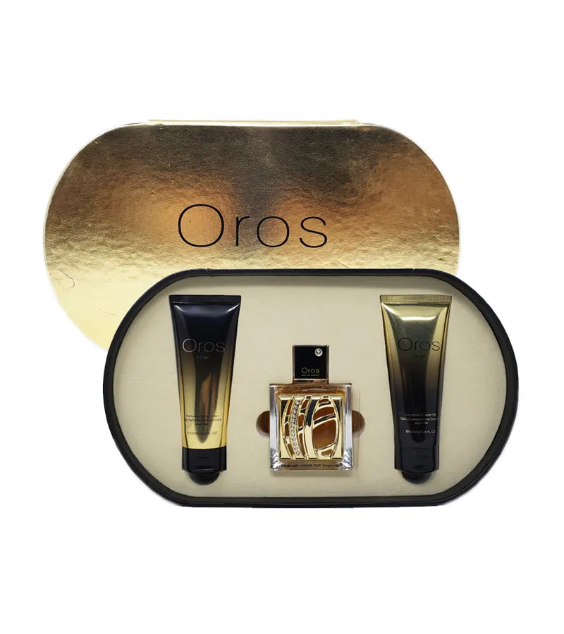 Armaf Oros 3 Piece Gift Set for Women, 2.9 oz EDP Spray + 3.4 oz S/Gel + 3.4 o z B/Lotion